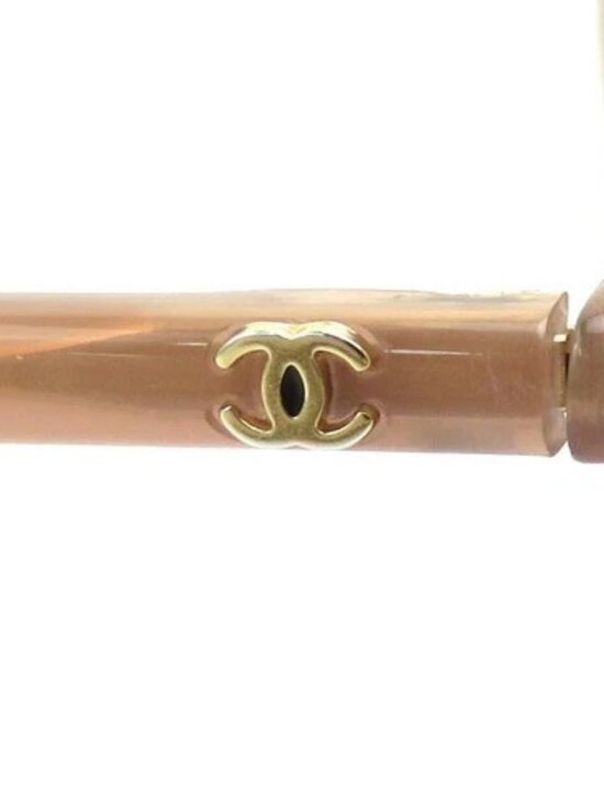Auth CHANEL CC Logo Sunglasses Beige Plastic - 56541a main image 6